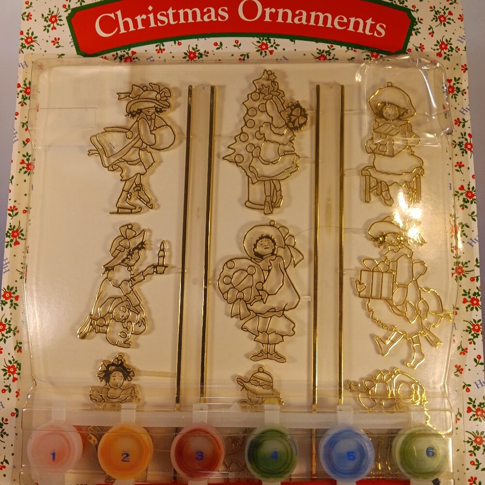 Vintage Holly Hobbie Christmas Craft Kit Bundle Ornaments Sun Catcher Retro